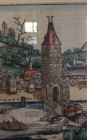 VLMA: Kolorierte Ansicht von Ulm aus Schedels Weltchronik 1493