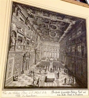 Der große so genandte Guldene Saal auf dem Rath-Hauss zu Augspurg. - Vue du Salon Doré à l'Hotel de la Ville d'Augsburg 1730