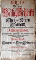 Biblia germanica: Cotta Bibel (Pfaffen) von 1729