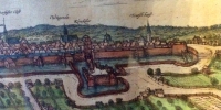 Ulm Gesamtansicht "Ulma imperialis in Suevia urbs..."Braun & Hogenberg 1580