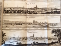 Zeiller, Merian: Topographie Sveviae 1643 Erstausgabe mit Anhang "Oerter-Beschreibung der Schwabenlands". Ebd. 1654